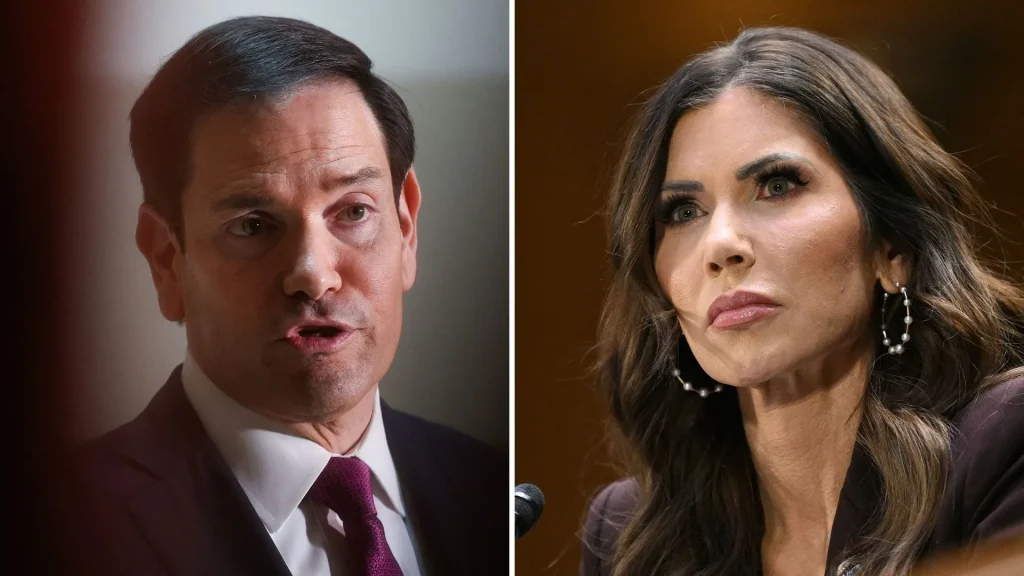 Analysis: What Kristi Noem and Marco Rubio said vs. what they claimed they said